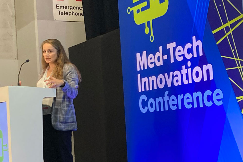 Heather Hobson head of regulation, access, innovation and growth, at the Office for Life Sciences at the 2023 Med-Tech Innovation Expo.