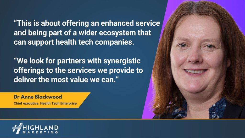 This is about offering an enhanced service and being part of a wider ecosystem that can support health tech companies. We look for partners with synergistic offerings to the services we provide to deliver the most value we can.